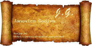 Janovics Godiva névjegykártya